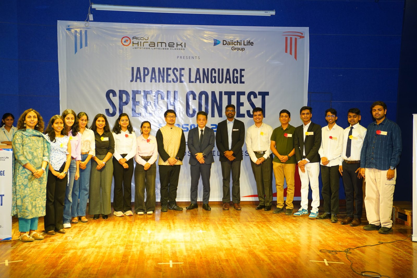 Japanese language students at event